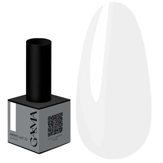 Gel-Nagellack GA&MA Mono Lac 022 einphasig weiß 6 ml (7703228) - Фото №1
