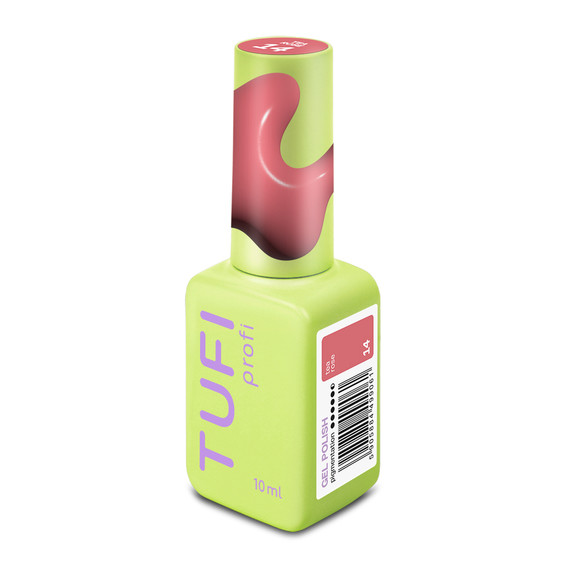 Gel polish TUFI profi PANTONE 14 Tea Rose powdery pink 10 ml (0331526) - Фото №5