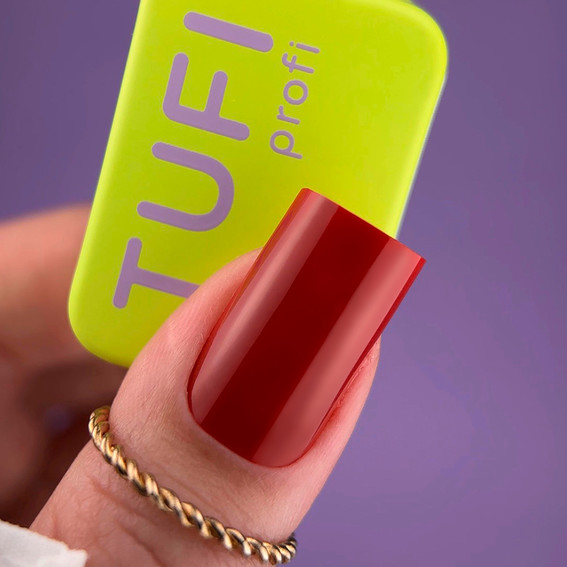 Gel polish TUFI profi PANTONE 20 Lava Falls red-brown 10 ml (0331532) - Фото №5