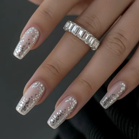 Beautiful manicure with kamifubuki