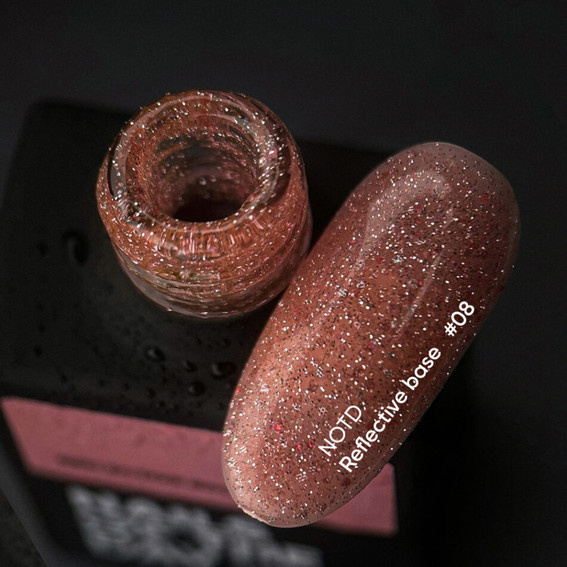 NAILSOFTHENIGHT Reflektierende Base 08 Pfirsich, 10 ml - Фото №2