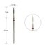 Cutter for manicure TUFI profi PREMIUM diamond flame 243 018R 1.8 mm red cut - Фото №1