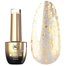 Gel polish MAKEAR Diamond S57 transparent with golden glitter 8 ml - Фото №1